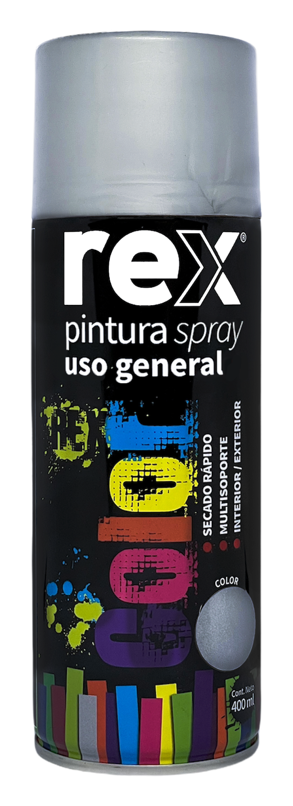 Pintura spray uso general 400 ml Aluminio