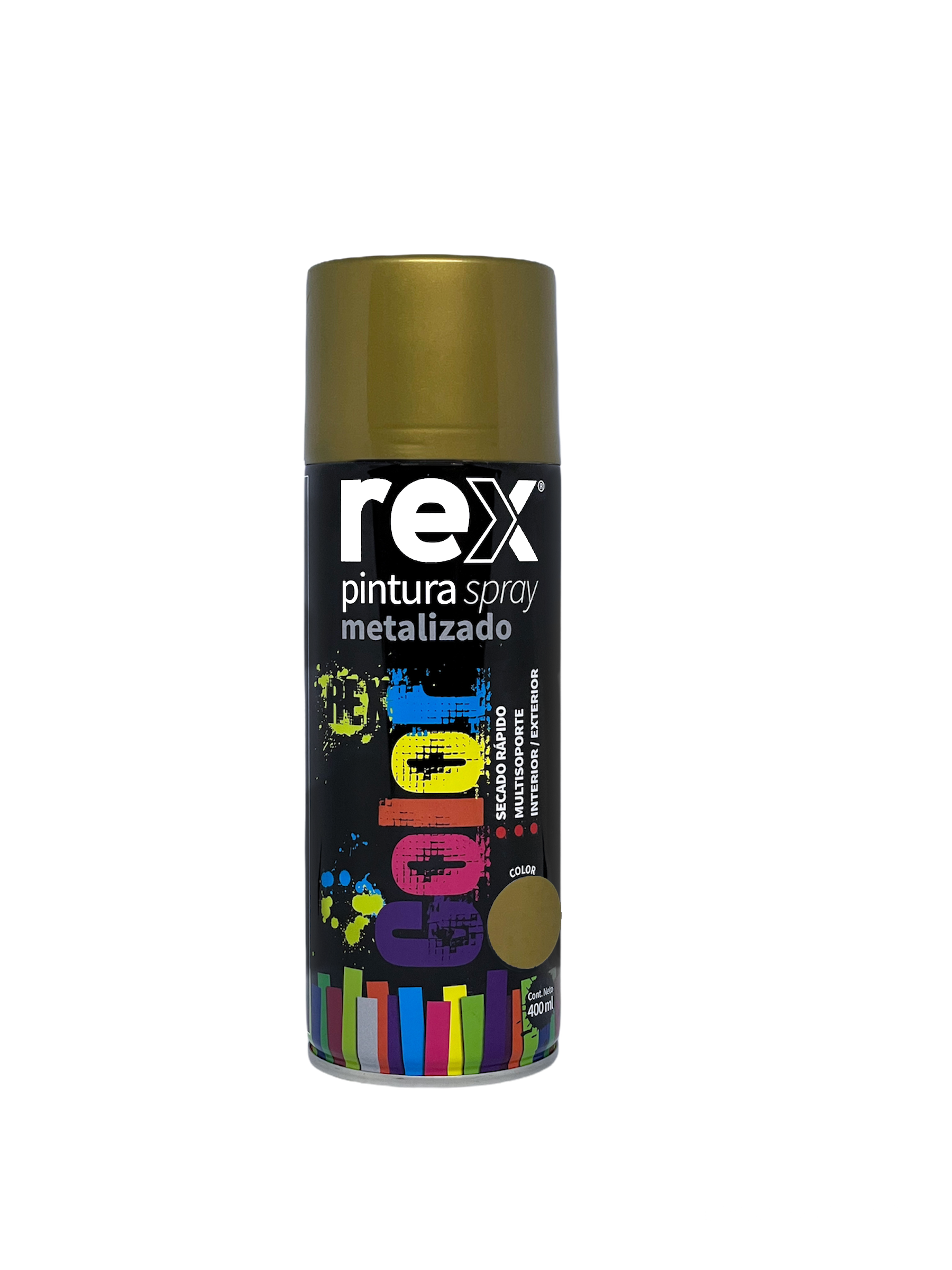 PINTURA EN SPRAY DORADO METAL REX REX60025 Ferreteria Pinturas En aerosol